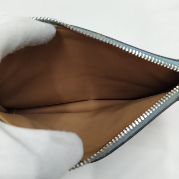 Michael Kors Blue Denim MK Logo Silver Chain Pull Women's Waist Pack Bell Bag - Picture 10 of 16